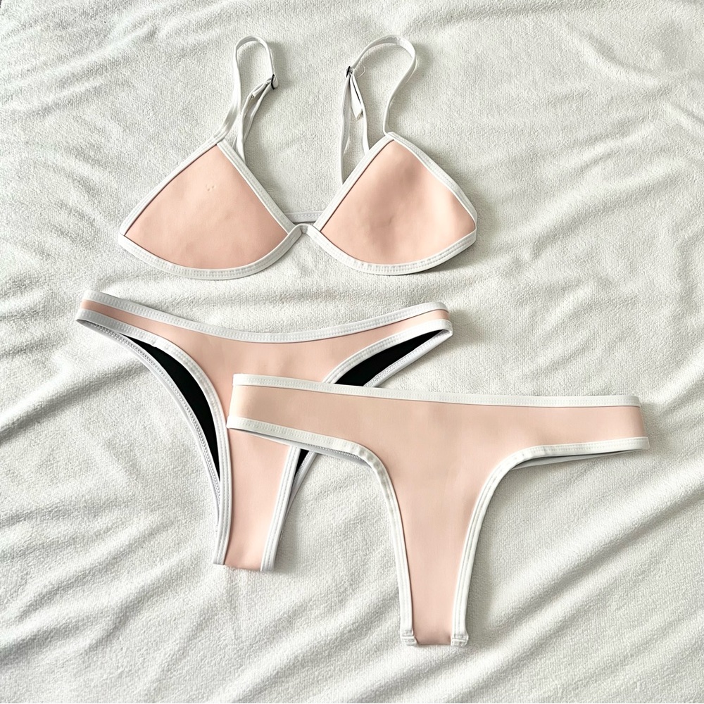 HOAKA SWIMWEAR NEOPRENE BIKINI SET - PINK